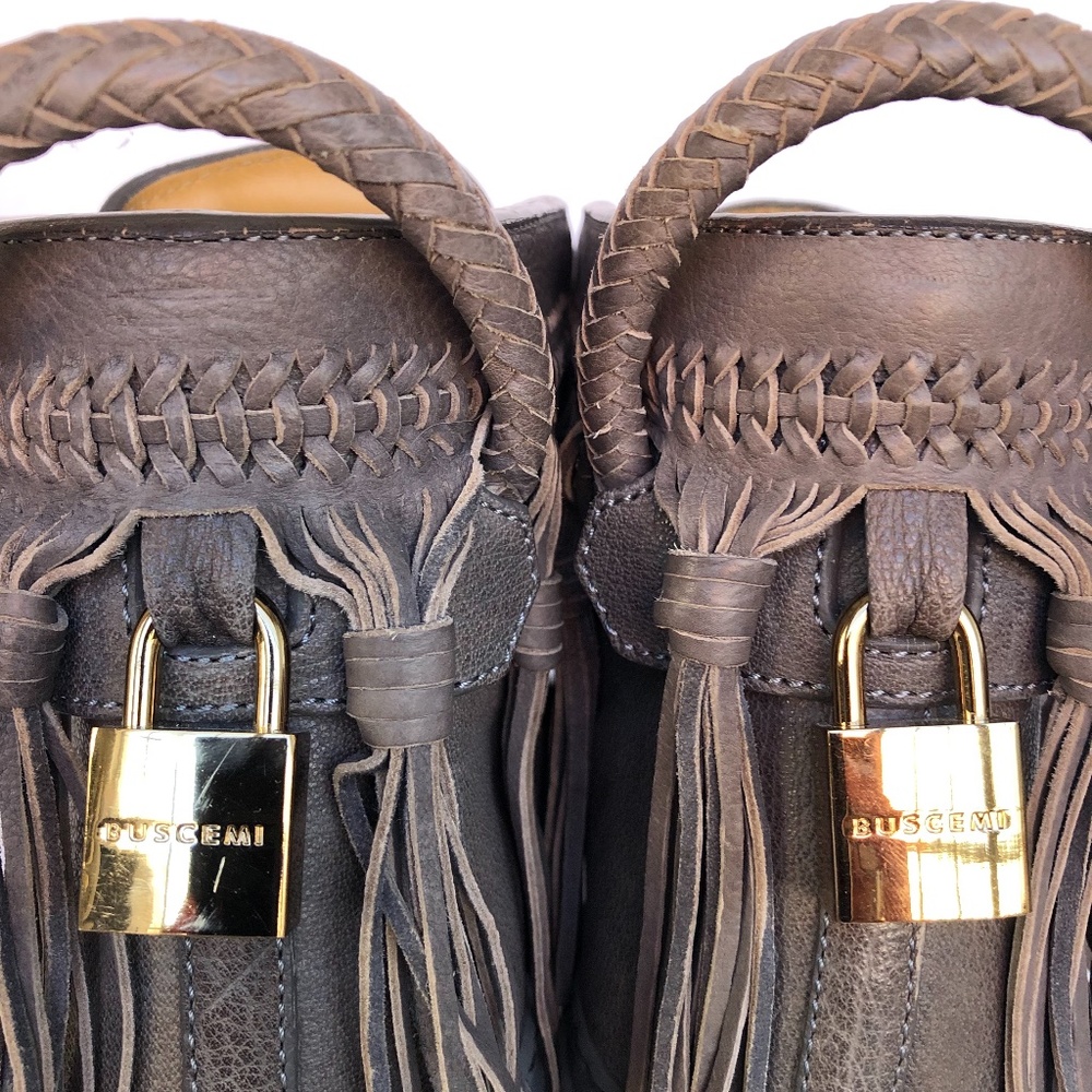 Buscemi 125mm Leather Fringe Sneakers - Picture 11 of 16